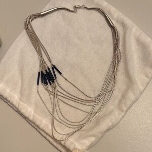 Silver Black/blue Multi-Strand Necklace Sterling Silver 9” from Westfield’s